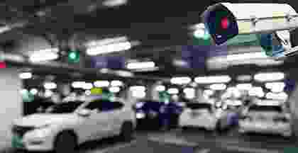 Blurred image of cars parked in an indoor parking garage. Blurred image of cars parked in an indoor parking garage.