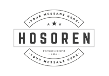 A vintage-style Hosoren logo with stars and established date. A vintage-style Hosoren logo with stars and established date.