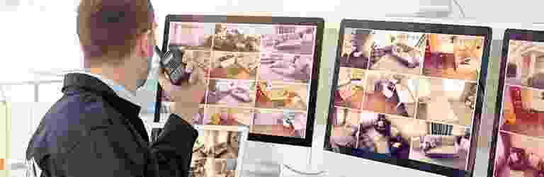 Printed photo collages displayed on a table. Printed photo collages displayed on a table.