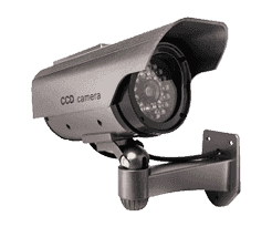A modern outdoor security camera with infrared LEDs. A modern outdoor security camera with infrared LEDs.